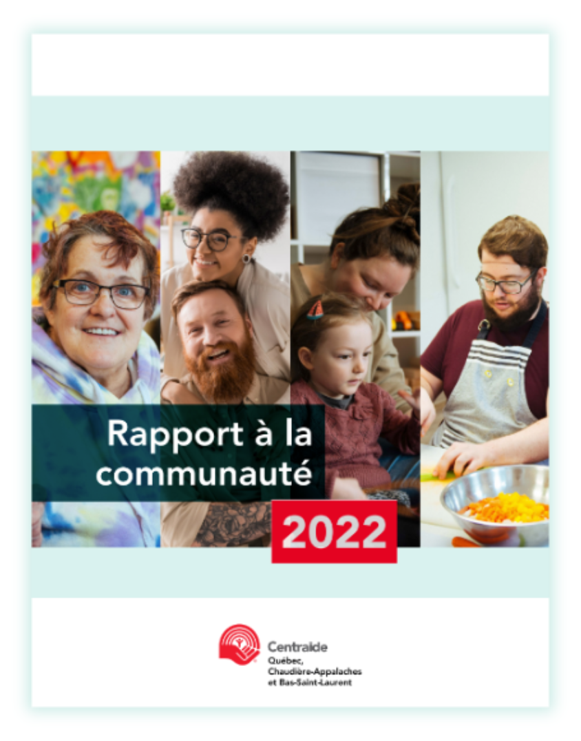 Couverture du rapport annuel 2022 de Centraide